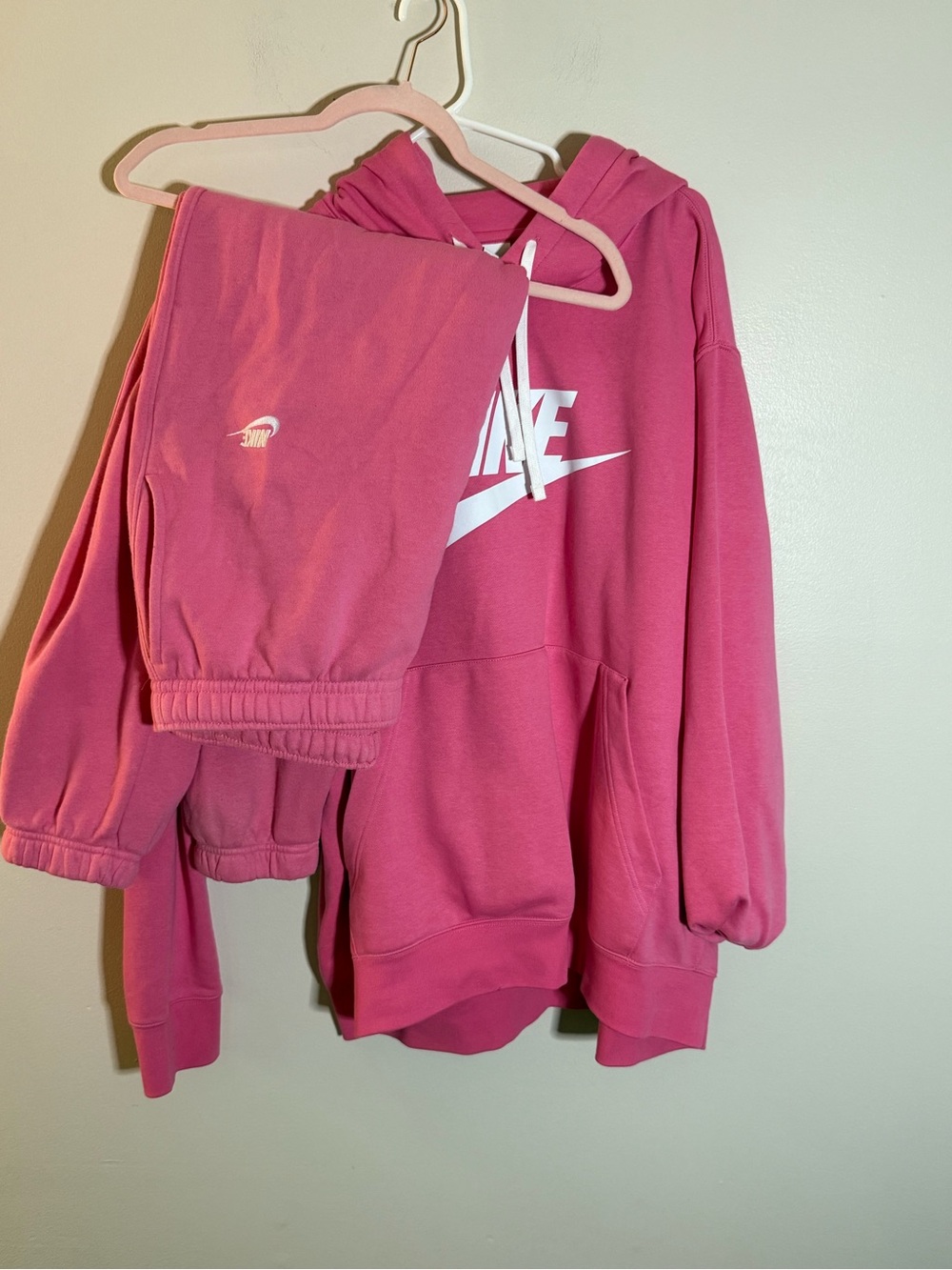 Nike Pink Hoodie & Jogger Set
